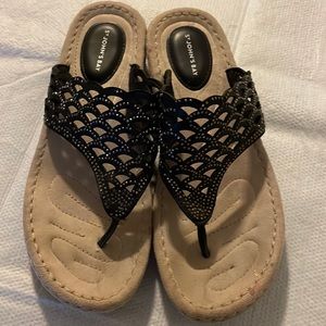 St.John’s Bay wedge heeled slide sandals